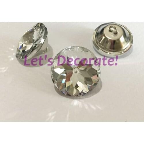 Free shipping 350PCS/LOT 18MM Redbud Crystal Glass Buttons For Sofa Industry Or Other Decoration Fileds