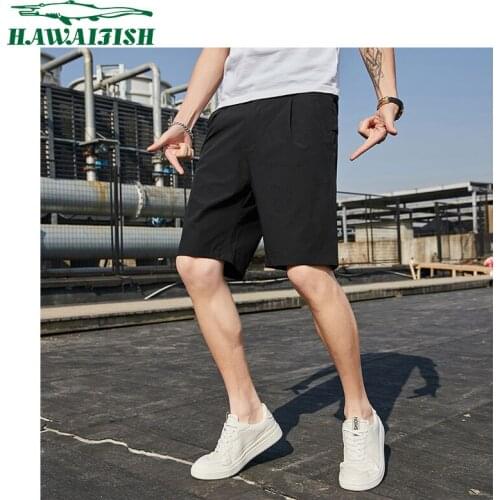 Hawaifish brand Mens Shorts 2021 Solid color Summer Mens Beach Shorts high quality Casual Male Sports Shorts homme clothing