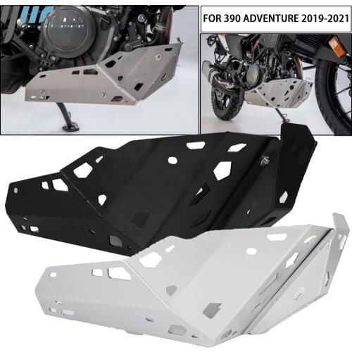 For 390ADVENTURE 390 ADVENTURE 19-2021 Motorcycle Aluminum Skid Plate Foot Rests Bash Frame Engine Guard Cover Chassis Protector