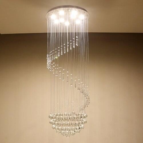 Crystal 40Double staircase pendant lamp simple European style living room lights SJ17 ya74