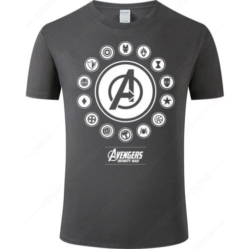 Cool The Avengers T shirt Men Summer Casual T-Shirt Cotton Short Sleeve Print Tops Streetwear Tee Camisetas Hombre Clothing J84