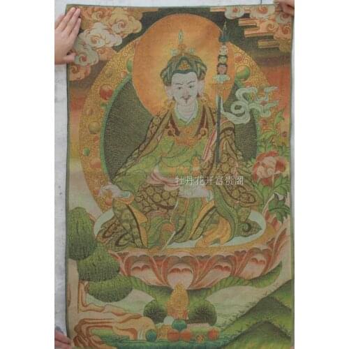 Chinese Antique collection the Thangka embroidery buddha diagram