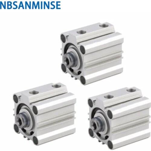 NBSANMINSE CQ2B 32mm Compact Cylinder 10Bar Double Acting Single Rod Air Pneumatic Compact Cylinder Automation Application