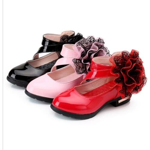 2016 spring and autumn new girls shoes in the big childrens shoes Korean fashion princess shoes childrens shoes size 27--37