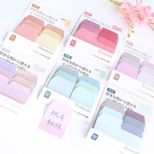 Creative Watercolor Gradient Kawaii Japanese Sticky Note Memo Pad Post Office Planner Sticker Paper Stationery School Supplies