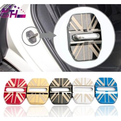4pcs Car-Styling Door lock Cover UK national flag Emblem Cover Fit For BMW Mini Cooper 2011 2012 2013 Accessories Car Styling
