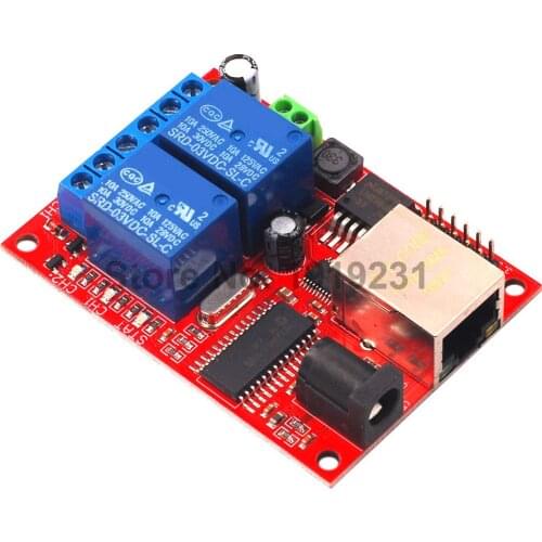 LAN Ethernet 2 Way Relay Board Delay Switch TCP/UDP Controller Module WEB Server Great Value