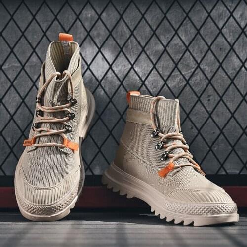 Martin boots mens shoes 2020 new high-top boots non-slip light socks casual clothes shoes mens boots retro style cowboy boots