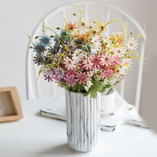 New small Daisy home decoration simulation flower peacock fence flower arrangement table display potted flowers North American E