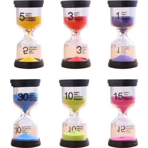7 Colors Home Decoration Desktop Sand Clock Timer 1/3/5/10/15/30 Min Hourglass Timer For Game Children Study Training