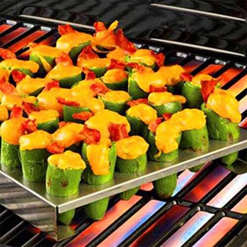 Stainless Pepper Chili Pepper Grill Rack Rack 36 Holes Roasting for Cooking Chili or Chicken Legs Wings Roasting on BBQ Smoker