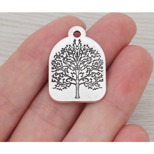 15 x Tibetan Silver Tree Charms Pendants for Bracelet Necklace Jewelry Making Accessories 31x22mm