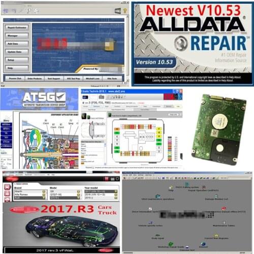 2021 Hot sale alldata software mit..chell OD5 software for delphis 2017 r3 vivid Atris 2018.01 elsa-win Auto..data atsg 1TB HDD