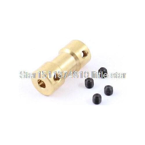 3.17mm x 5mm RC Model Toy Brass Motor Shaft Coupling Connector Coupler Joint