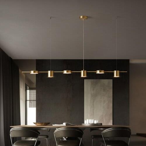 Nordic Restaurant Pendant Light Modern Copper Art Hanging Lamp For Dining Room Living Room Study Bedroom Bar Indoor Lighting