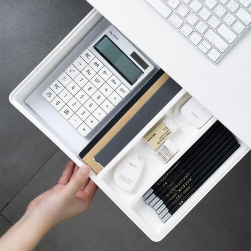Self Stick Pencil Tray Desk Table Storage Drawer Organizer Box Under Desk Stand Self-adhesive under-drawer storage box#30