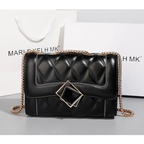 MK Chain Crossbody Bags For Women Fashion Small Shoulder Bag New High Quality Leather Luxury Ladies Handbags Designer