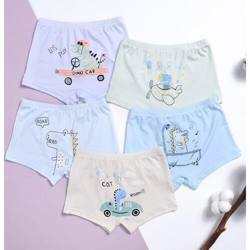 5Pcs/lot briefs for boys underwear kids boxer panties for 2-11years Soft Cotton Teenager Childrens Pants baby Underpant