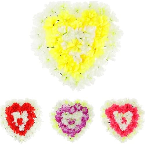 Artificial Heart Wreath Chrysanthemum Funeral Headstone Cemetery Arrangements