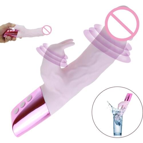 18 Toy Big G Spot Dildo Rabbit Vibrator Masturbator Sex Toy for Women Vagina Clitoris Double Vibrator 10 Speeds Vagina Vibration