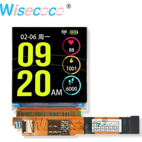 Wisecoco 1.6" a-Si TFT LCD Screen H160QVN01.0 Display 320*320 MIPI Landscape Type transflective Wide Temperature for Wearable