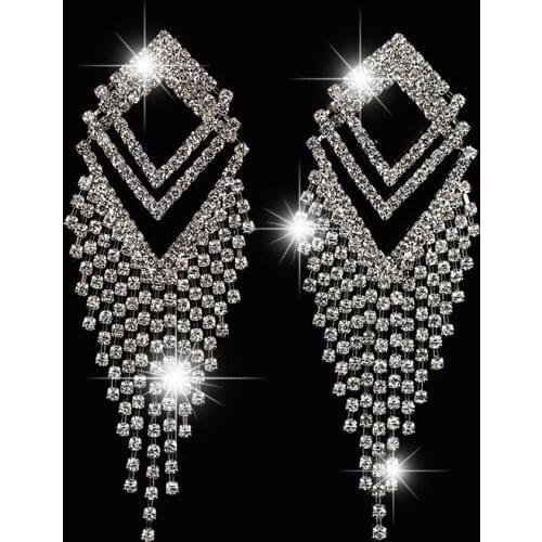 YFJEWE Women Fashion Australia Crystal Earrings Elegant Silver Color Earrings Wedding Party Jewelry #E257