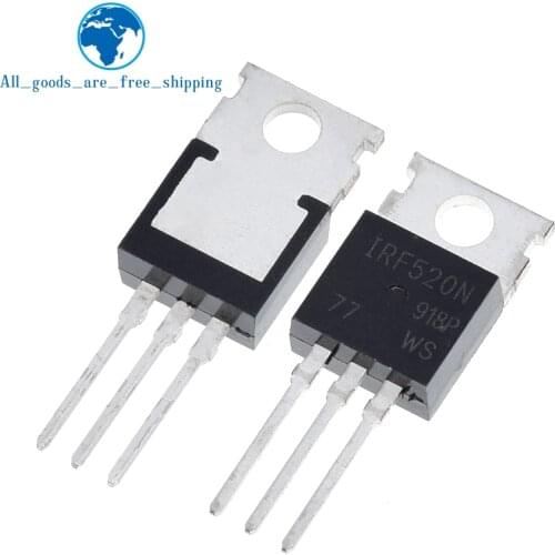 10PCS IRF520 IRF520N TO-220 N-Channel IR Power MOSFET New original