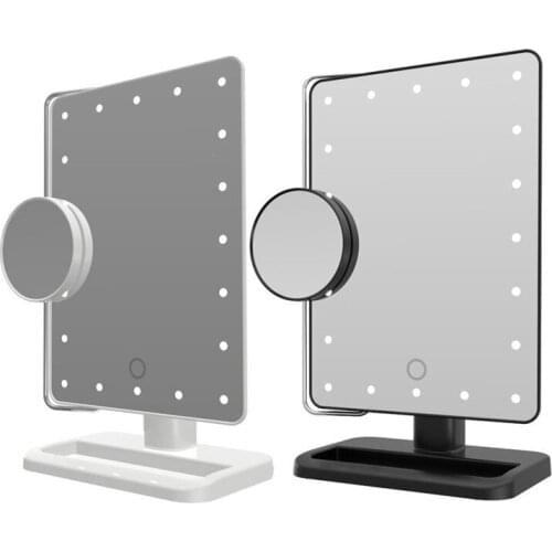 10X Magnification Detail Mirror Lighted Makeup Dressing Table Mirror with 20 LED Light Tabletops Cosmetic Mirror