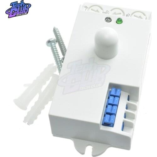 DC 12V-24V 5.8GHz Microwave Radar Sensor Induction Switch Body Motion HF Detection Light Switch With Adjustable