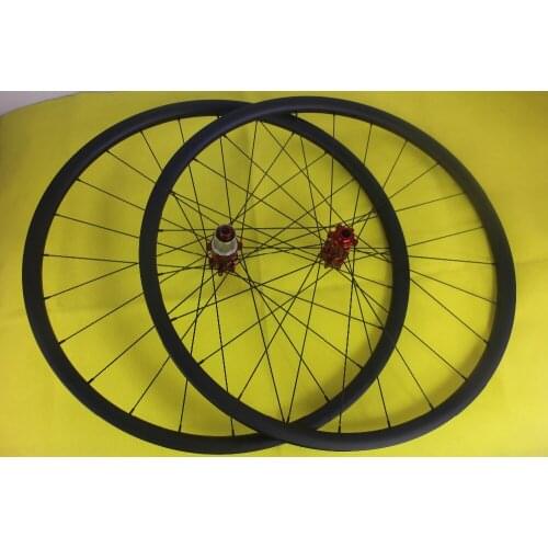 1400g 29er MTB light XC racing carbon wheelset front 15mm rear 142mm x 12mm thru UD matte 30mm hookless 10s 11v XX1 29" wheels