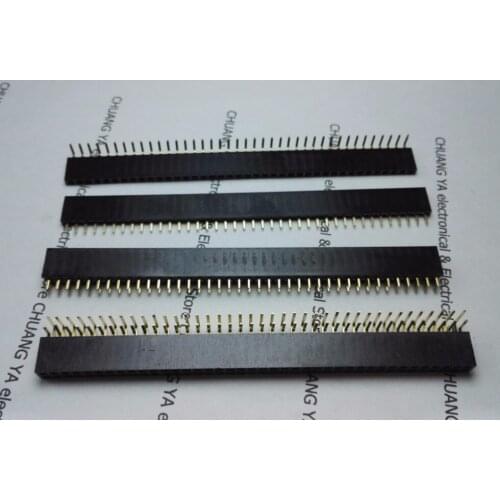2.54mm 2*40P 1*40Pin female header single or double row / curved or straight needle