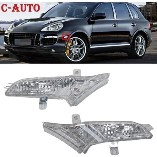 Car Right Left Plastic Clear Front Side Marker Lights For Porsche Cayenne 2008 95563103501 95563103601Fog Head Lamp Marker Light