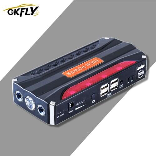 GKFLY Car Jump Starter 12V Auto Start Battery Starting Device Car Battery Booster Power Bank For Car Battery Charger 4USB LED