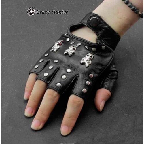 Biker Body Building Training Sport Driving Motorcycle Men Fingerless Gloves GW11