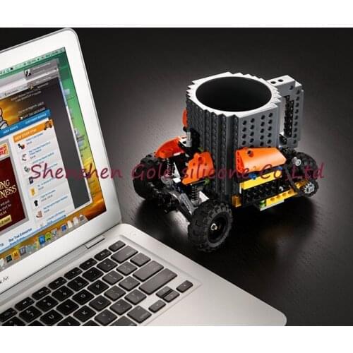 Free Shipping 15pcs/lot Build-On Brick Mug Type Building Blocks Coffee Cup DIY Block Puzzle Mug