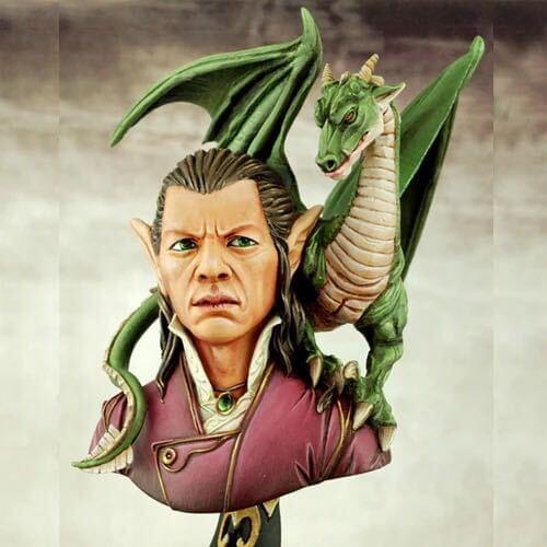 Free Shipping 1/9 Scale Unpainted Resin bust The Dragon Lord collection bust