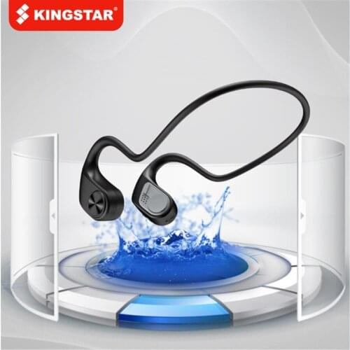 KINGSTAR Bone Conduction Headphone Bluetooth IP55 Waterproof Ear Hook Wireless Headphones Long Standby Light Sports Earphones