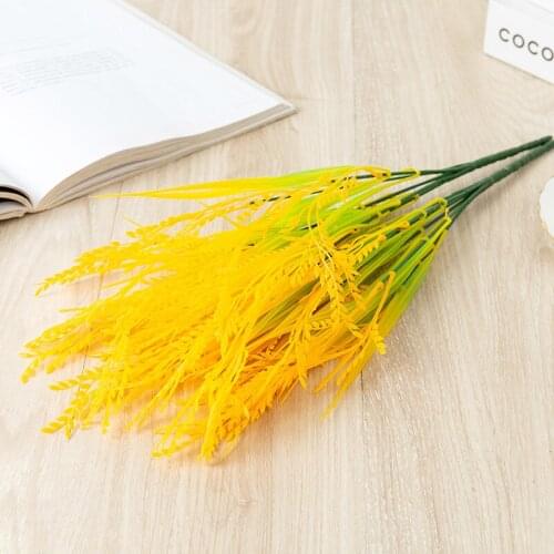 Artificial Plants Fake Plant Wheat Ear Decoration Plastic Grass Grass Simulation Grass Plants Flowers Decorative Garden Home