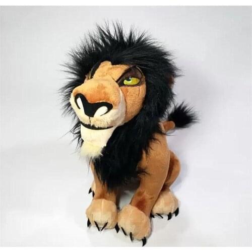 Disney The Lion Kings Simba Scar 34cm Cartoon Animal Soft Stuffed Cotton Dolls Plush Peluche Toys For Kids Gifts
