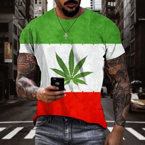 3d Tshirt Leaves T shirt Men National Flag Shirt Print Colorful Tshirt Printed Art T-shirts 3d Mens Clothing Hip hop Cool Slim