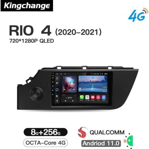 Kingchange Octa-Core Android 11 Car Multimedia Video Player For Kia Rio 4 2020 - 2021 Radio Stereo GPS Wifi Audio Navigation
