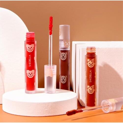 Matte Waterproof Non-marking Non-sticky Lip Glaze Highly Pigmented Long Lasting Lip Gloss 5 Colors Lip Makeup Cosmetics