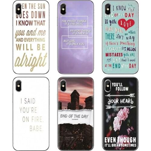 Day-One-C-Direction-lyrics-End-of-the Soft Covers For iPhone 10 11 12 Pro Mini 4S 5S SE 5C 6 6S 7 8 X XR XS Plus Max 2020