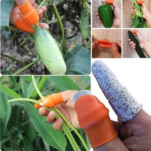 New Plucking Device Thumb Knife For Cutting Vegetables Finger Style Knife short and S/M Long Agricultural T8A2