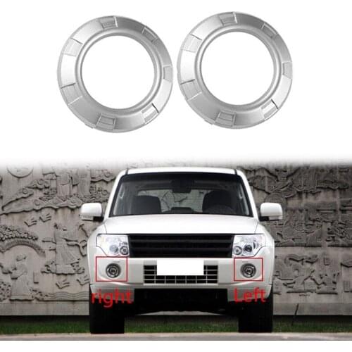 For Mitsubishi Pajero V93 V97 V87 2007-2019 ABS Front Fog Light Lamp Bezel Cover Trim Exterior Garnish Replacement