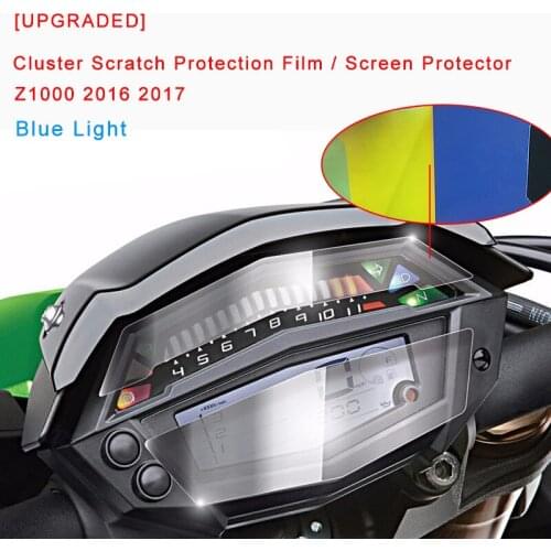 Blue Light for Kawasaki Z1000 2016 2017 Cluster Scratch Protection Film Screen Protector Explosion-proof Ultraviolet-proof