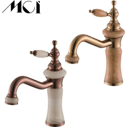 Bathroom Basin Faucet Rose gold Bronze Brass Mixer solid copper Luxury Europe style Tap Torneiras Para Banheiro crane Mci
