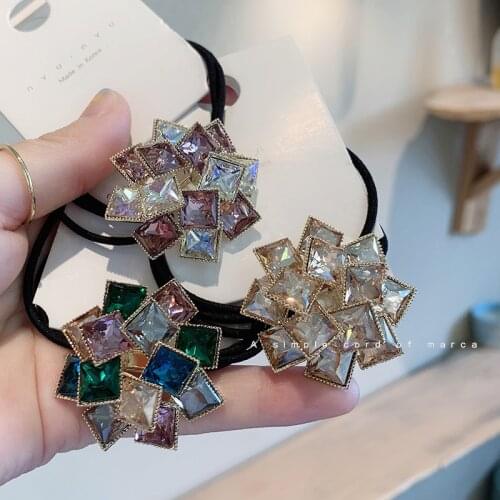 Heavy Industry Exquisite Hair Rope Female Simple Temperament Elegant Net Red Tie Hair Rubber Band Ins Hair Jewelry