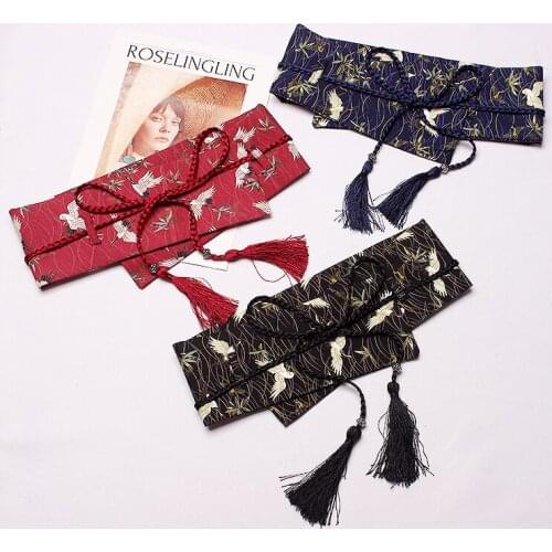 Womens runway fashion embroidery vintage bird Cummerbunds female Dress Corsets Waistband Belts decoration wide belt TB1330