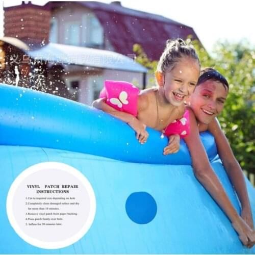10Pcs Swimming Ring Round Self-Adhesive PVC Repair Patch Kit for Inflatable Boat Raft Kayak Canoe Waterproof
